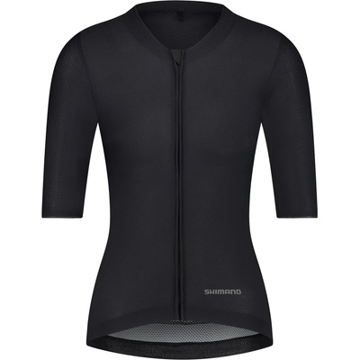 Shimano Дамска фланелка с къс ръкав за колоездене Shimano Women's Piuma Short Sleeves Jersey Cycling jersey - Black - размер XL (156-2763-0114)