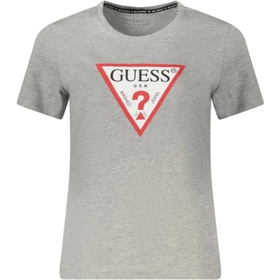Guess jeans Къса дамска тениска guess jeans, Размер L, Цвят Сив (W1YI1BI3Z14_GRLMGY)