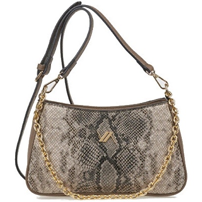 Verde dámska crossbody kabelka 16-8177 Animal Print Taupe