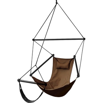 SakyPaky hojdačka s podnožníkom tmavo hnedá