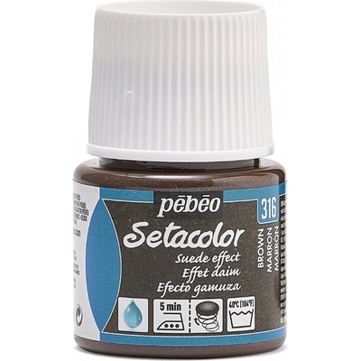 Pébéo Setacolor opaque farba na textil Suede effect 316 brown 45 ml