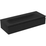 Mexen Rivel шкаф за баня 120 см с мивка Vela, 1 чекмедже, релефна, черен мат (91A20-12023-1-BF71-W23M71)