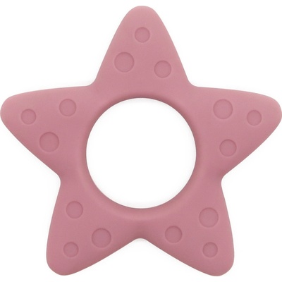 Martons hrýzadlo z potravinárského silikónu Star Dark pink
