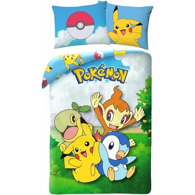 Halantex Obojstranné obliečky Pokémoni motív Priatelia 100% bavlna 70x90 140x200