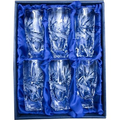ONTE CRYSTAL Broušené skleničky na panáky vysoké Mašle Počet sklenic 6 sklenic v dárkové sadě 50 ml
