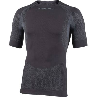 Nalini Мъжко синтетично термобельо Nalini Seamless Tech S/S Synthetic base layer - Dark / Grey - размер S/M (014-2483-0111)