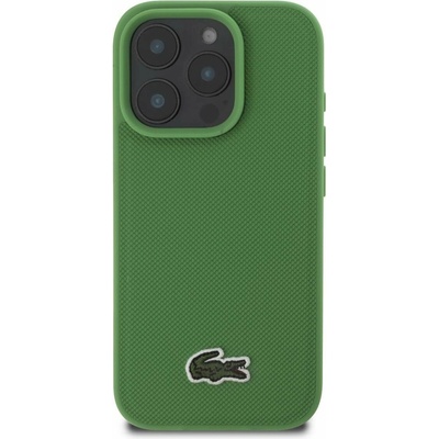 Lacoste Iconic Petit Pique Woven Logo MagSafe pre iPhone 16 Pro Green (LCHMP16LPVCN)