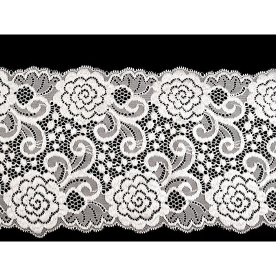 Prima-obchod Elastická krajka / vsadka / běhoun šíře 15 cm, barva 1 bílá – Hledejceny.cz