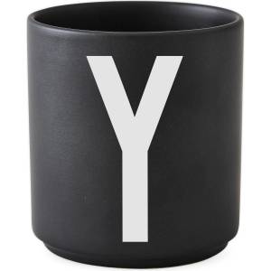 Design Letters Чаша халба aj буква y порцеланова черна (10204000y)
