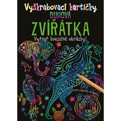 Vyškrabovací kartičky Duhová zvířátka – Zboží Dáma