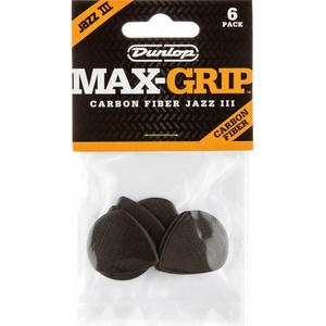 Dunlop 471P3C Nylon Max Grip Jazz III Player Pack Carbon Перце за китара (471P3C)