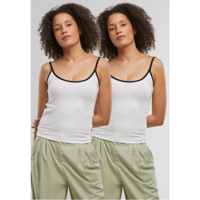 Urban Classics 2 Броя Дамски Потници Ladies Contrast Basic Top 2-Pack white/black+white/black XXLUB-TB7485A-20667 - Камуфлаж, размер XS