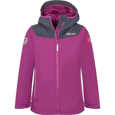 TROLLKIDS Детско водоустойчиво яке Trollkids Girls Bergen Jacket Waterproof jacket - Fresh Berry / Graphite - размер 122 (EU) (703-2387-1516)