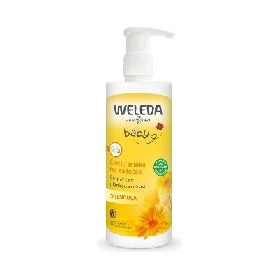 Weleda Nechtíkové čistiace mlieko na zadoček s pumpičkou 400 ml