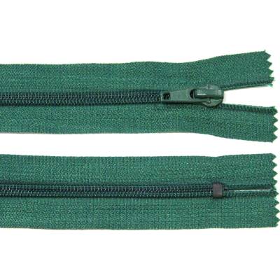 Spirálový zip no.5 nerozepínací 18cm zelený