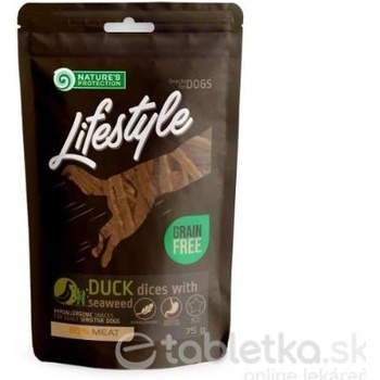 Pamlsok Natures P Lifestyle dog soft duck dices with seaweed 12x75 g