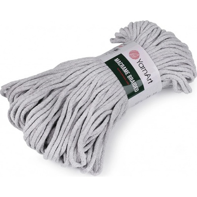 Prima-obchod Pletací příze Macrame Braided 250 g, barva 15 (756) šedá nejsvětlejší