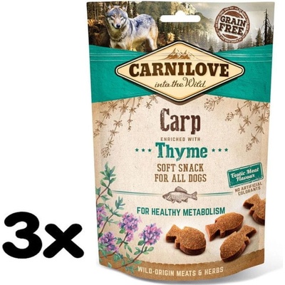 Carnilove Dog Semi Moist Snack Carp enriched with Thyme 3 x 200 g