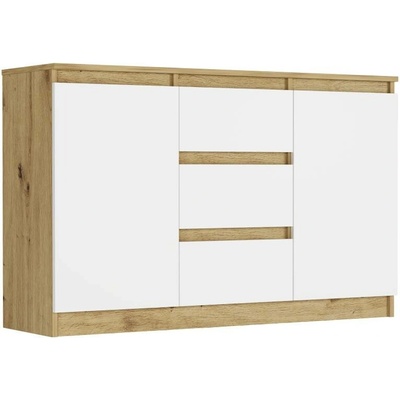 Framire Komoda artisan mix bílá 120 x 76 x 33 cm R-120-S3