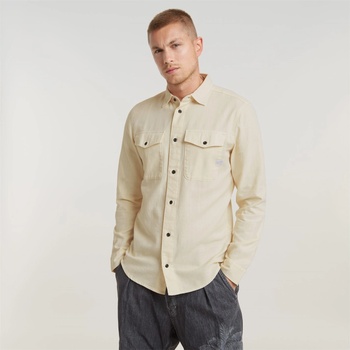 Image 1 of G-Star RAW Men's Marine Long-Sleeve Denim Shirt - Ecru GD C487