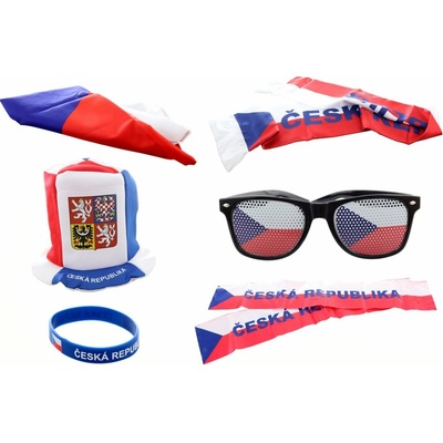 Fandící set Česká republika s kloboukem