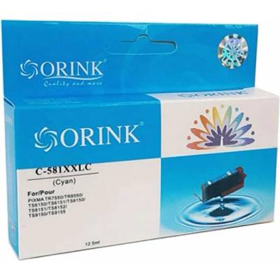 Orink Касета за Canon Pixma TR7550/TR8550/TS6000 Series/TS705/TS8000 Series/TS9000 Series - Cyan - HCLI581XXLC - Orink - Неоригинална (HCLI581XXLC)