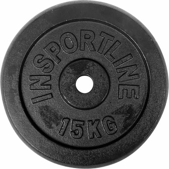 inSPORTline Castblack Liatinové závažie 15 kg 30 mm
