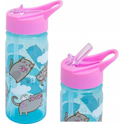 Astra plastová fľaša s výsuvnou slamkou Aqua Pure Meow 450ml