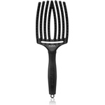 Olivia Garden Fingerbrush Boar & Nylon Четка за коса с влакна от найлон и глиган Full Black L