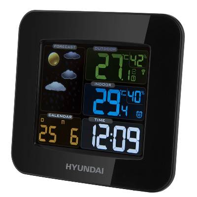 Hyundai WS 8446, meteostanica, farebný displej, bezdrôtový senzor