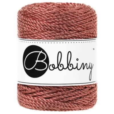 Bobbiny Macrame rope 3PLY - Metallic - (3mm) Macrame rope 3PLY - Metallic - (3mm): Copper