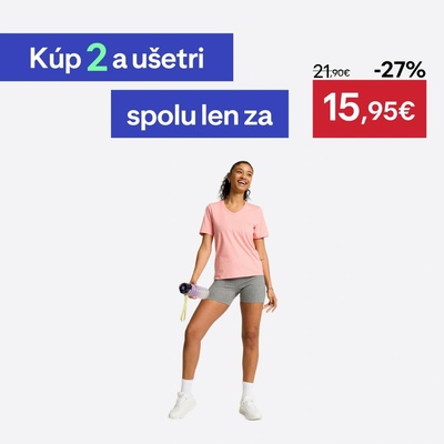 DECATHLON Dámske tričko Coolmax s výstrihom do V ružové