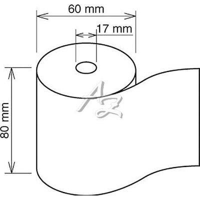 kotoučky termo 80/60/17mm 10ks ven