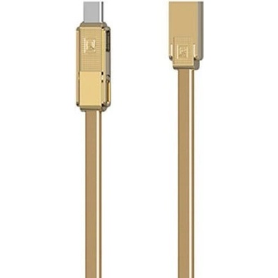Remax RC-070th dátový 3v1 (USB-C, micro-USB, lightning), 1m, zlatý