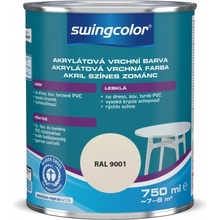 Swingcolor Biely krycí email, 0,75 l krémovo biela