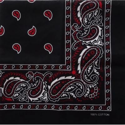 Blingstar Bandana šátek Trikolor černá / bílá / červená