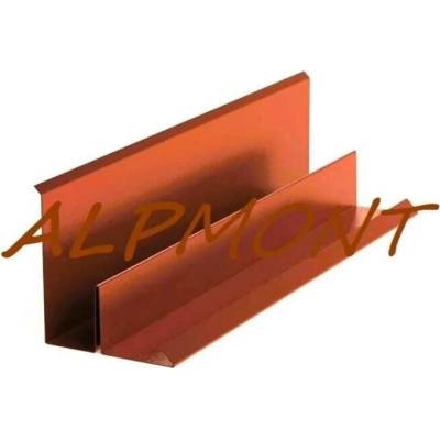 Lemování zdí r.š.450mm Hliník Al Lakovaný RAL 8004 cihlová dl.2m