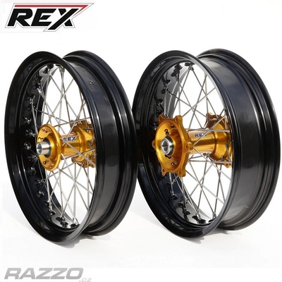 Supermoto sada kol REX Wheels Kawasaki KX450F 19-.. GLM Blk 17x3,5 + 17x5,0 / Gold Hub – Hledejceny.cz