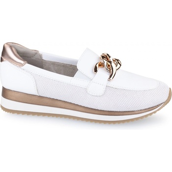 Jana shoes bílé vyvýšené mokasíny 24766