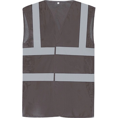 Yoko Hi-Vis síťovaná bezpečnostní vesta HVW120 světle šedá