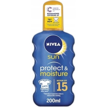 Nivea Sun Protect & Moisture spray na opalování SPF15 200 ml