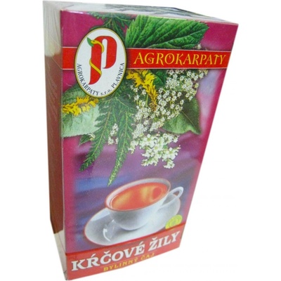 Agrokarpaty KŔČOVÉ ŽILY bylinný čaj čistý prírodný produkt 20 x 2 g