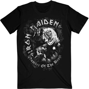 Iron Maiden Number Of The Beast Grey Tone Тениска с къс ръкав Black M (IMTEE08MB02)