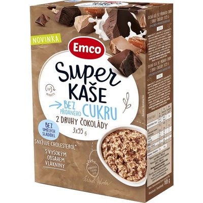 Emco Super kaše 2 druhy čokolády 3 x 55 g – Zbozi.Blesk.cz