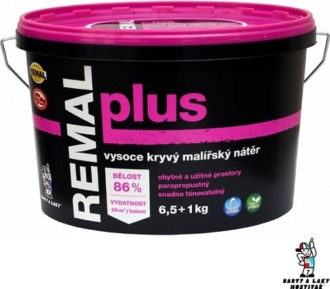 BARVY A LAKY HOSTIVAŘ REMAL PLUS interiérová barva bílá 6,5 kg + 1 kg