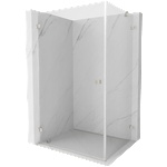 Mexen Lunar-B окачена душ кабина лява 85 x 80 см, прозрачна, четкан никел - 832-085-080-97-00-L (832-085-080-97-00-L)