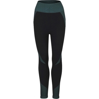 Progress dámske legíny GEMA LEGGINGS SML čierna tmavo zelená