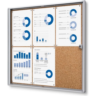 Jansen Display Interiérová informační vitrína Economy 6 x A4