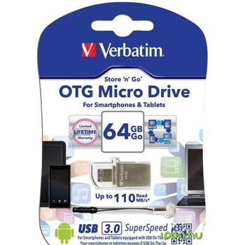 Verbatim Dual OTG Micro 64GB USB 3.0 49827
