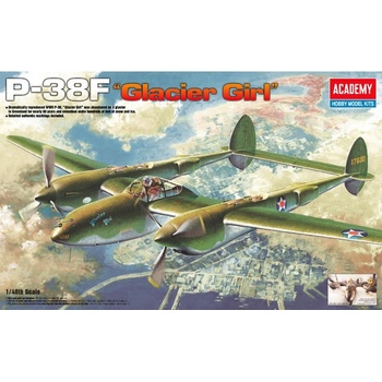 Academy P 38F LIGHTNING GLACIER GIRL 12208 1:48